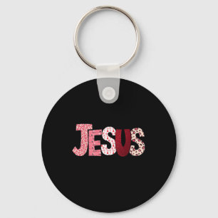 Christian Valentine Day Jesus Religious Valentine  Key Ring