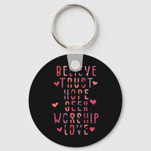 Christian Valentine Day Jesus Religious Valentine Key Ring