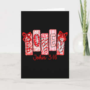 Christian Valentine Loved John 316 Coquette Bow Va Card