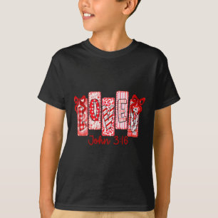 Christian Valentine Loved John 316 Coquette Bow Va T-Shirt