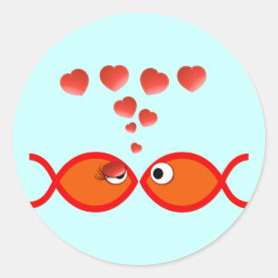 Christian Valentine Orange v2 Classic Round Sticker