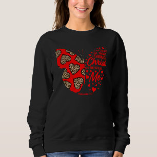 Christian Valentine S Day  Her Cheetah Print Butte Sweatshirt