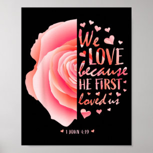 Christian Valentine Shirt Gifts Kids Womens Valent Poster