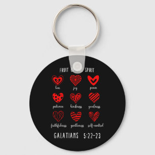 Christian Valentines Fruit Of The Spirit Bible Ver Key Ring