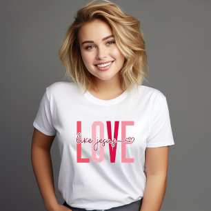 Christian Valentine's Modern Love Like Jesus Red Tri-Blend Shirt