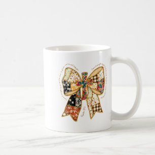 Christian Verse Bible Jesus Coquette Bow Patchwork Coffee Mug