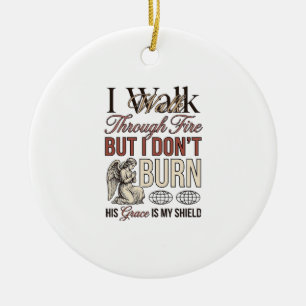 Christian Walk Through Fire Vintage Ceramic Tree Decoration