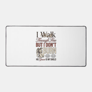 Christian Walk Through Fire Vintage Desk Mat