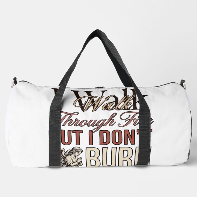 Christian Walk Through Fire Vintage Duffle Bag (Front)