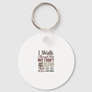 Christian Walk Through Fire Vintage Key Ring