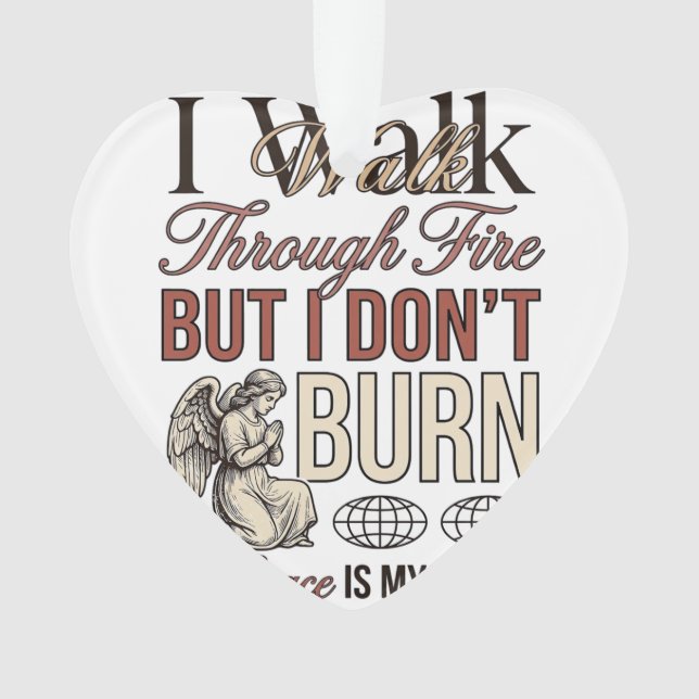 Christian Walk Through Fire Vintage Ornament (Front)