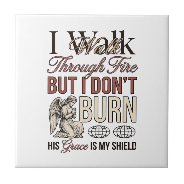 Christian Walk Through Fire Vintage Tile (Front)