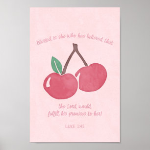Christian Wall Art Decor Pink Girl Room