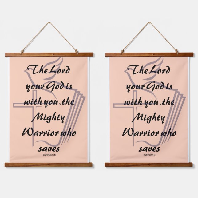  Christian wall art featuring Zephaniah 3:17 (Double)