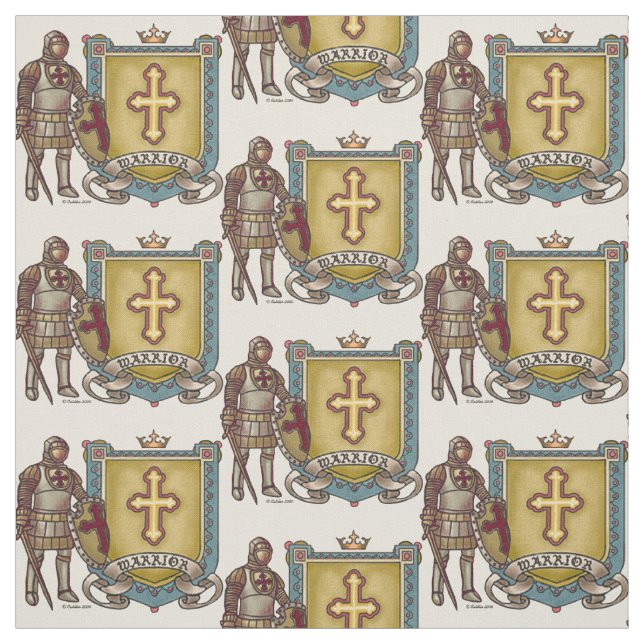 Christian warrior for Jesus  Fabric (Swatch)