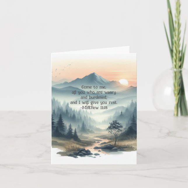 Christian Watercolor Scripture Postcard (Front)