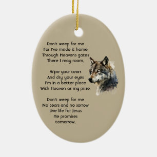 Christian Watercolor Wolf Keepsake Ornament