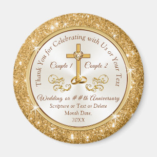 Christian Wedding Favours or Anniversary Favours, Magnet