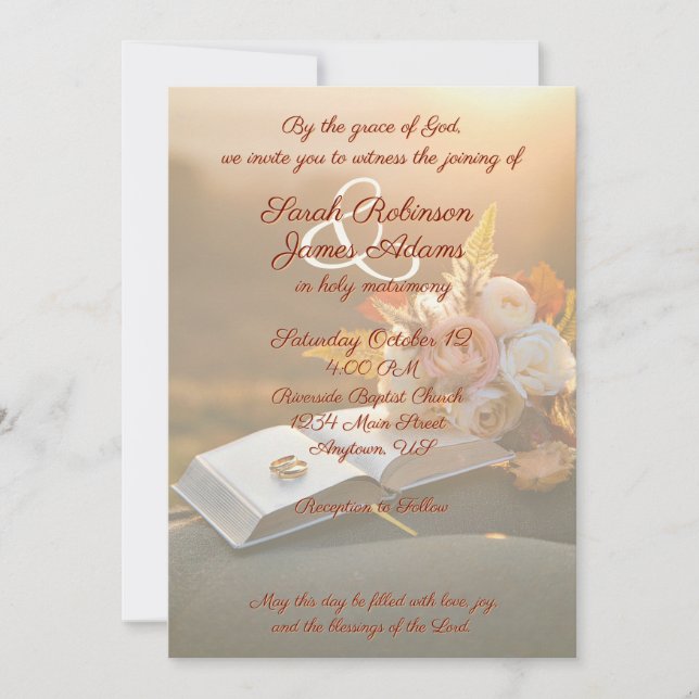 Christian Wedding invitation (Front)