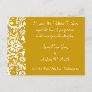 Christian Wedding Invitation Carmel and Blueberry