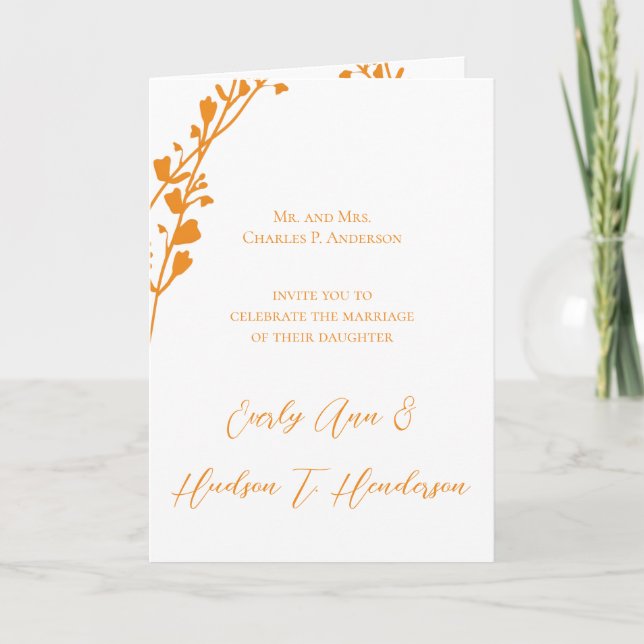 Christian Wedding Invitation Change card colour (Front)