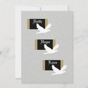 Christian Wedding Invitation -- Faith, Hope & Love