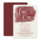 Christian Wedding Invitation - Watercolor Marsala