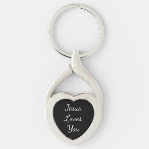Christian Wedding Jesus Loves You Keychain 