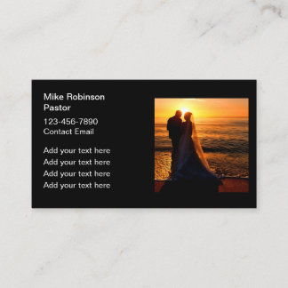 Christian Wedding Pastor Theme Business Cards