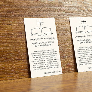Christian Wedding Prayer Card Bible Scripture