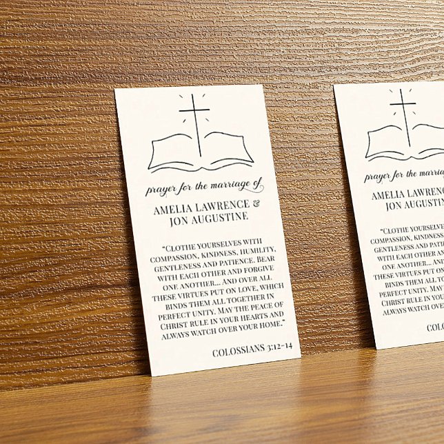 Christian Wedding Prayer Card Bible Scripture (Creator Uploaded)