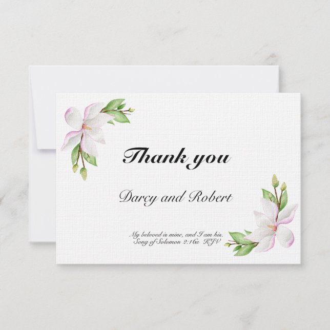  Christian Wedding Thank You Card  (Front)