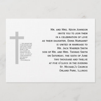 Christian Weddings Cord Three Strands Invitation