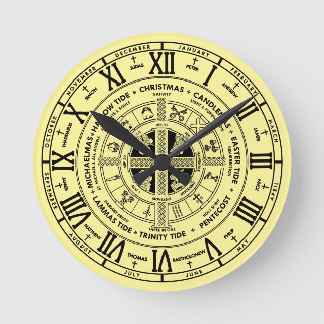 Christian Wheel of the Year Clock (Front)
