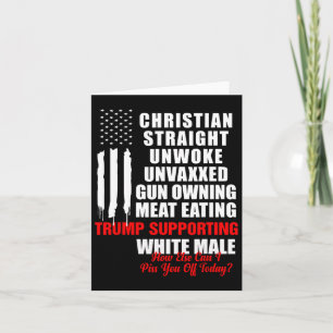 Christian White Straight Unwoke Vintage America Fl Card