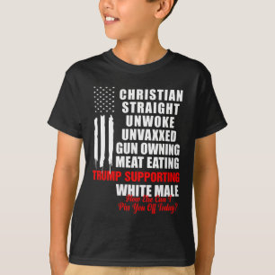 Christian White Straight Unwoke Vintage America Fl T-Shirt