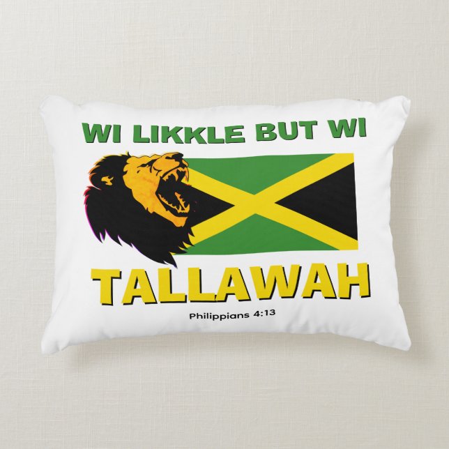 Christian WI LIKKLE BUT WI TALLAWAH Decorative Cushion (Front)
