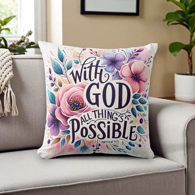 Christian - With God All Things are Possible Cushion (Creator Uploaded)