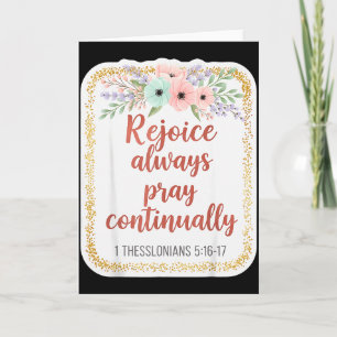 Christian Woman Bible Verse Rejoice Always Pray Co Card