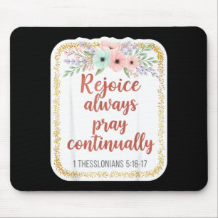 Christian Woman Bible Verse Rejoice Always Pray Co Mouse Pad