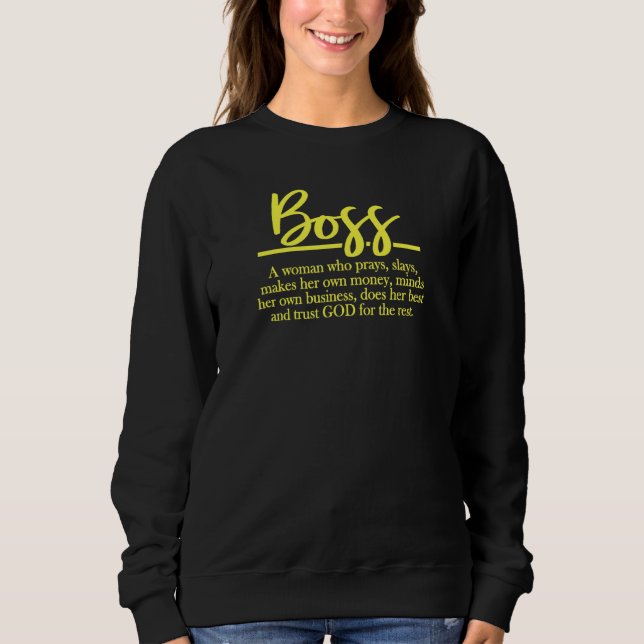 Christian Woman Boss Definition 1 Sweatshirt (Front)