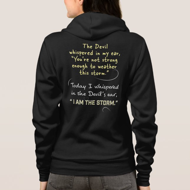 Christian Woman Hoodie Whispered in Devil's ear (Back)