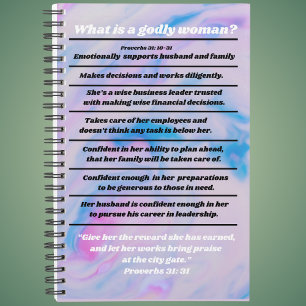 Christian Woman Ideal Infographic Proverbs 31 Planner