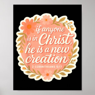 Christian Woman If Anyone Is In Christ He Is A New Poster