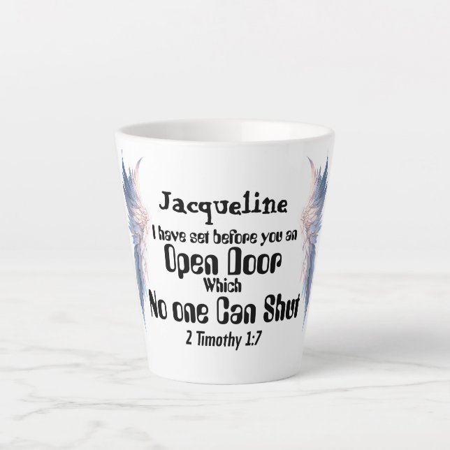 Christian Woman Religious Scriptural Bible Quote  Latte Mug (Front)
