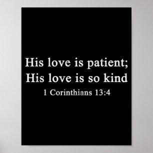 Christian Women His Love Is Patient 1 Corinthians Poster