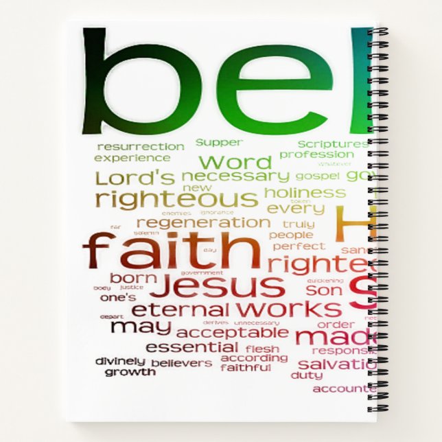 Christian word cloud notebook (Back)