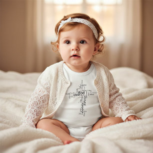 Christian words baby bodysuit