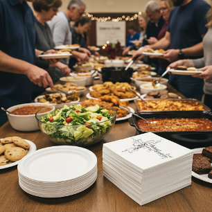 christian words cross paper napkins