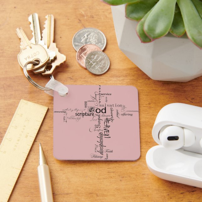Christian words  key ring (Desk)
